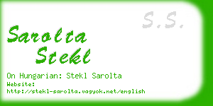 sarolta stekl business card